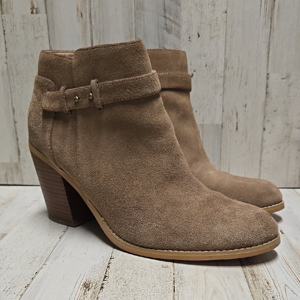 Women's Tan Suede Ankle Boots